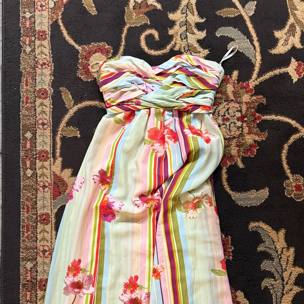 Ted Baker London Strapless Multicolor Dress